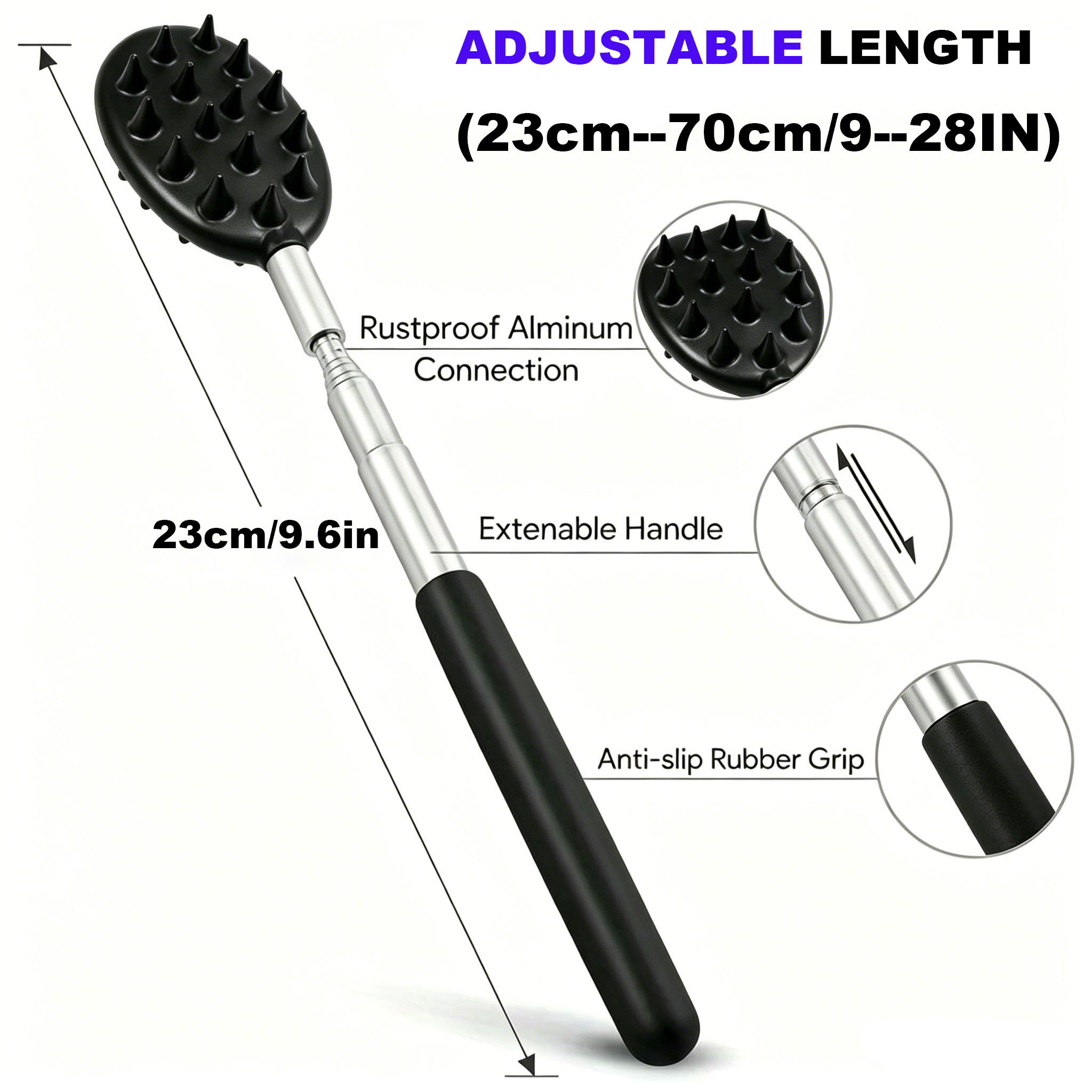 Hair Scalp Massager - Улучшенная 5-секционная массажная щетка для спины
