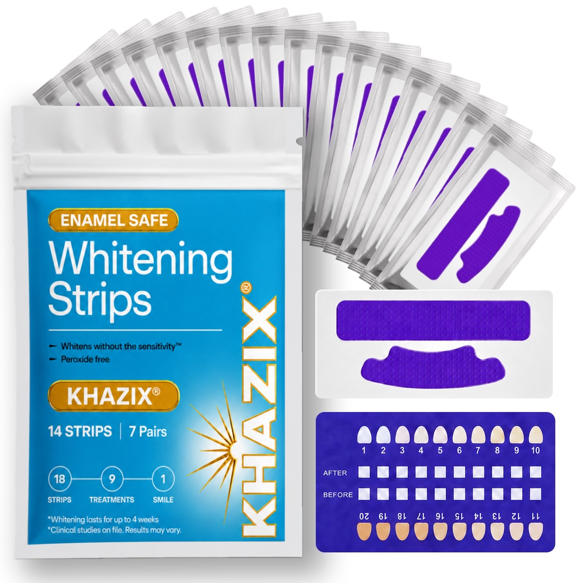 Teeth Whitening Strips - 7 пар полосок для отбеливания зубов