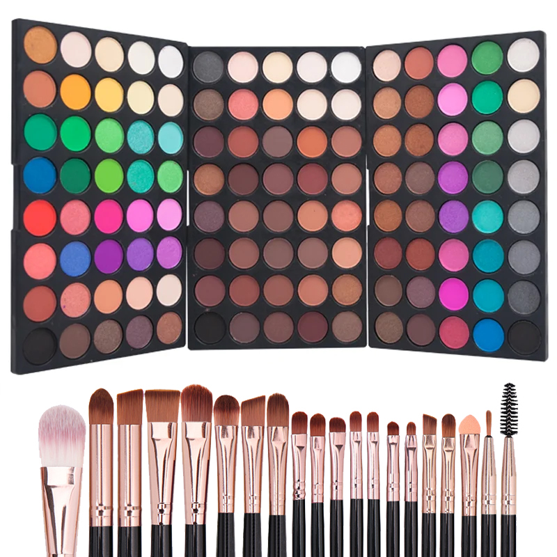 Beauty Book Makeup Kit - 120 цветов, матовая мерцающая палитра теней