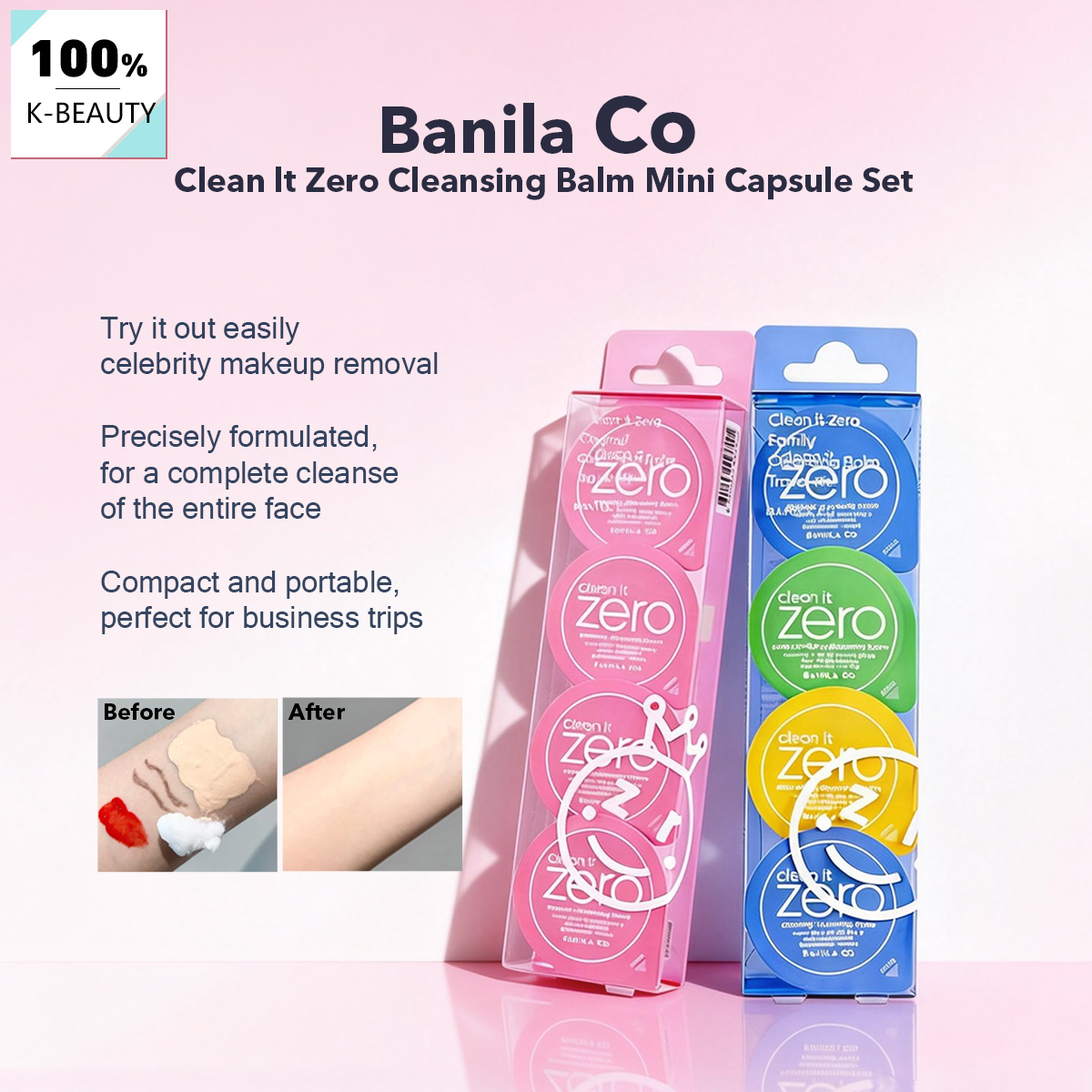 Beauty Makeup & D Anime Studio Vega Baja - Набор мини-капсул очищающего бальзама Banila Co