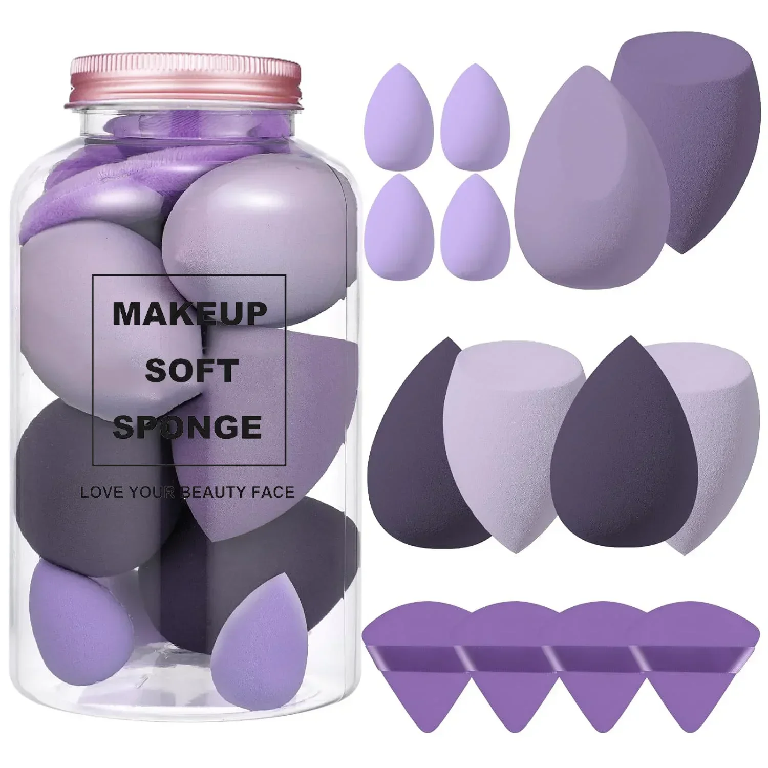 Beauty Makeup Egg - 12/14 шт., спонж для макияжа, блендер,
