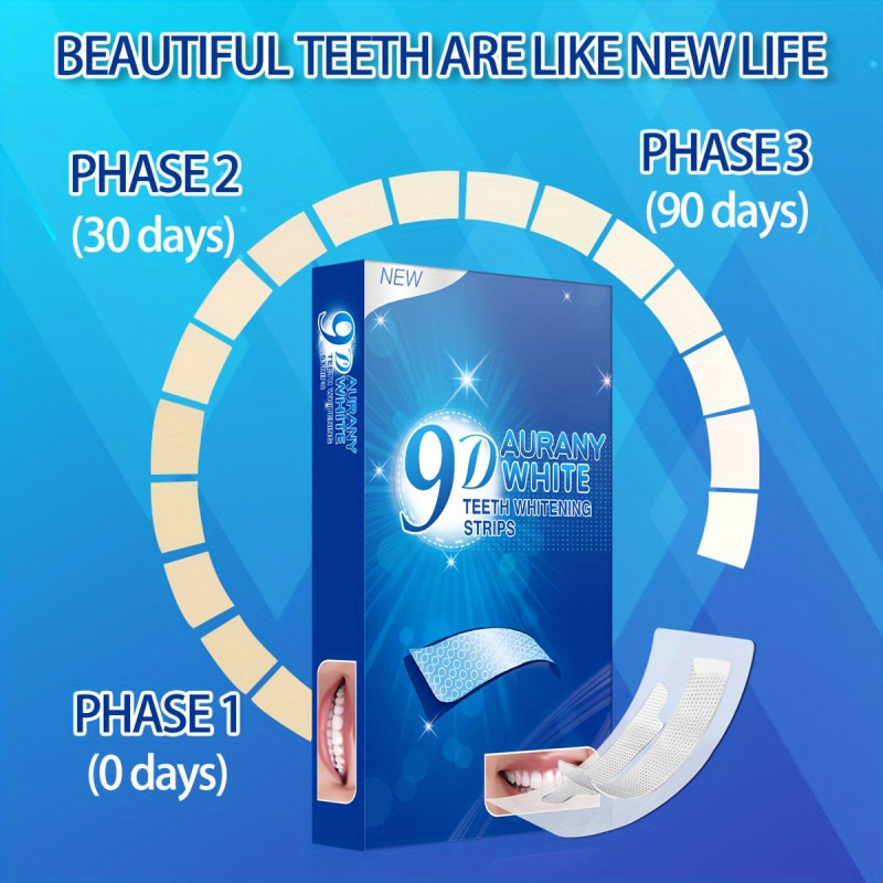 21 пара 9D белых полосок для о – обзор и цена Teeth Whitening Strips