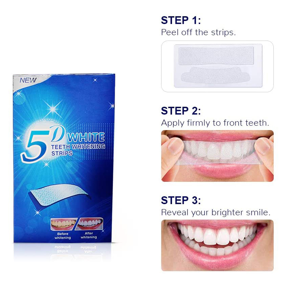 5D-полоски для отбеливания зуб – обзор и цена Teeth Whitening Strips