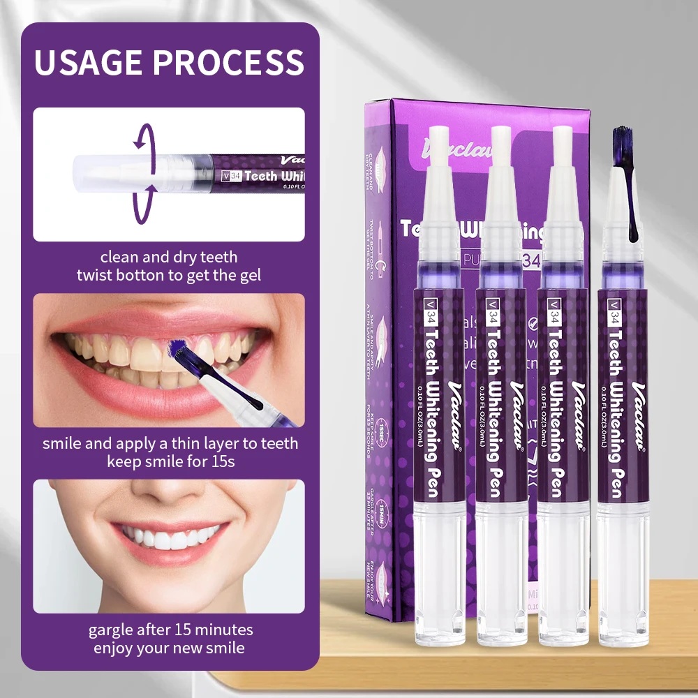Vaclav V34 Фиолетовая гелевая  – обзор и цена Teeth Whitening Strips